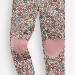 Boden Appliqué Floral Heart Leggings